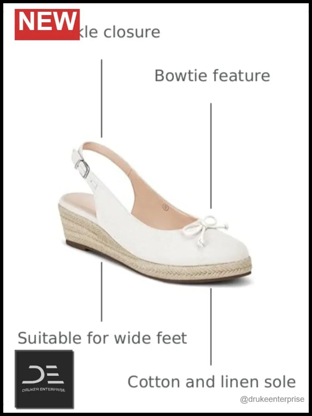 Closed Toe Espadrilles Wedges Platform Slingback Mid Low Heel Canvas Bow Dress